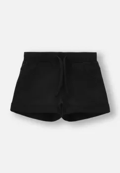 Coccodrillo pantaloni scurti culoarea negru, uni, talie reglabila, EVERYDAY GIRL imagine
