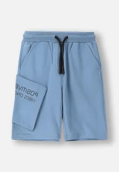 Coccodrillo pantaloni scurti din bumbac pentru copii talie reglabila, EVERYDAY BOY imagine