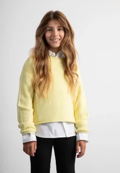 Coccodrillo pulover copii culoarea auriu, FABOLOUS GIRL JUNIOR imagine