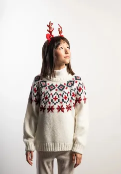 Coccodrillo pulover copii culoarea bej, ELEGANT JUNIOR GIRL imagine