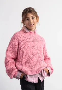 Coccodrillo pulover copii culoarea roz, light, CRAFT PUNK GIRL JUNIOR imagine