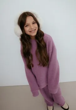 Coccodrillo pulover copii culoarea roz, WINTER COSY GRIL JUNIOR imagine