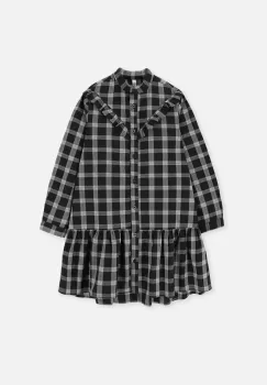 Coccodrillo rochie din bumbac culoarea negru, midi, evazati imagine