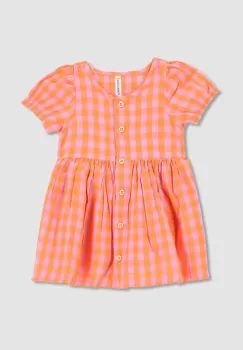 Coccodrillo rochie din bumbac pentru copii culoarea violet, mini, evazati imagine