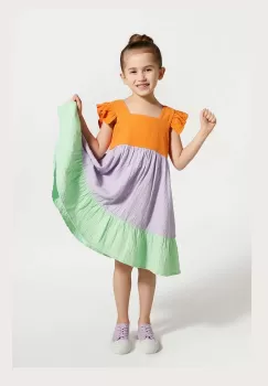 Coccodrillo rochie din bumbac pentru copii mini, evazati imagine