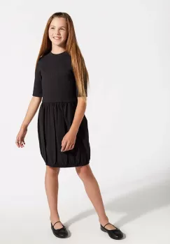 Coccodrillo rochie fete culoarea negru, mini, drept, BACK TO SCHOOL GIRL imagine