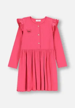 Coccodrillo rochie fete culoarea roz, mini, drept, ACADEMY GIRL KIDS imagine