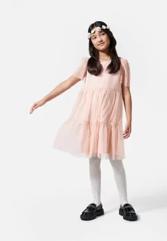 Coccodrillo rochie fete culoarea roz, mini, evazati imagine