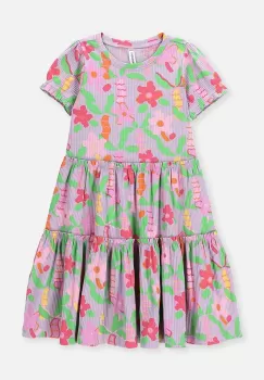 Coccodrillo rochie fete culoarea violet, mini, evazati imagine