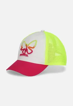 Coccodrillo sapca de baseball pentru copii culoarea roz, cu imprimeu, ACCESSORIES SUMMER GIRL imagine