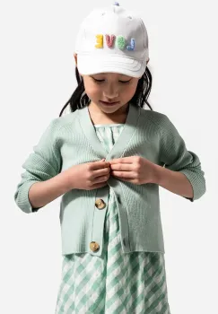 Coccodrillo sapca din bumbac pentru copii culoarea alb, cu imprimeu, ACCESSORIES SUMMER GIRL imagine