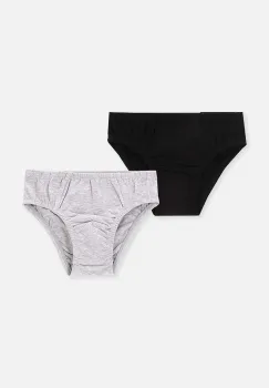 Coccodrillo slip din bumbac pentru copii 2-pack culoarea negru, BASIC UNDERWEAR imagine
