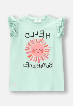 Coccodrillo tricou bebe culoarea verde, TROPICAL STORY GIRL NEWBORN imagine