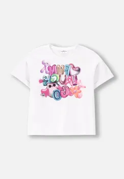 Coccodrillo tricou copii culoarea alb, COSMIC GIRL KIDS imagine