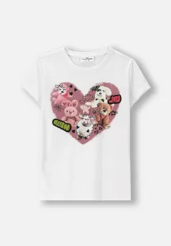 Coccodrillo tricou copii culoarea alb, CRAFT PUNK GIRL KIDS imagine