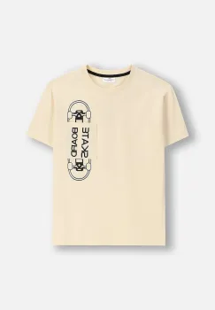 Coccodrillo tricou copii culoarea alb, cu imprimeu, EVERYDAY BOY B imagine