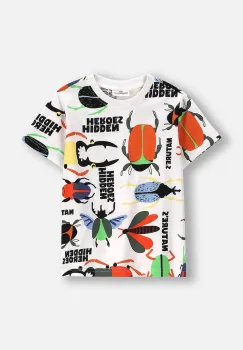 Coccodrillo tricou copii culoarea alb, cu imprimeu, SAGE TIME BOY KIDS imagine