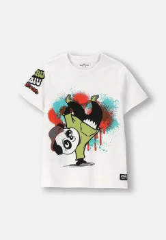 Coccodrillo tricou copii culoarea alb, cu imprimeu, SPORTS BOY KIDS imagine