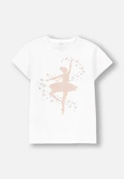 Coccodrillo tricou copii culoarea alb, EVERYDAY GIRL imagine