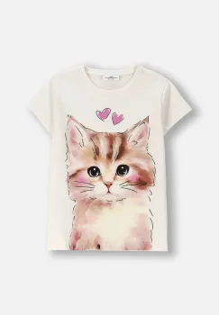 Coccodrillo tricou copii culoarea alb, EVERYDAY GIRL A imagine