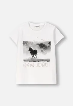 Coccodrillo tricou copii culoarea alb, EVERYDAY GIRL A imagine