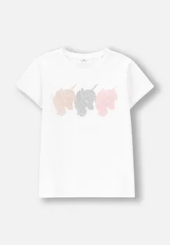 Coccodrillo tricou copii culoarea alb, EVERYDAY GIRL imagine
