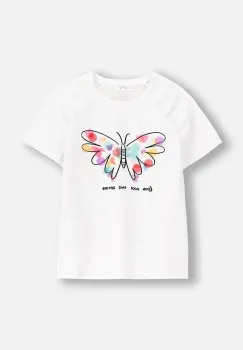 Coccodrillo tricou copii culoarea alb, MAXITROPIC GIRL KIDS imagine