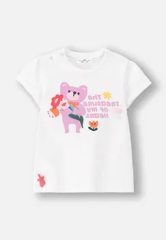 Coccodrillo tricou copii culoarea alb, MAXITROPIC GIRL NEWBORN imagine