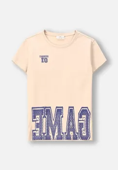Coccodrillo tricou copii culoarea bej, EVERYDAY GIRL imagine