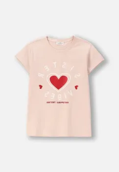 Coccodrillo tricou copii culoarea bej, EVERYDAY GIRL A imagine