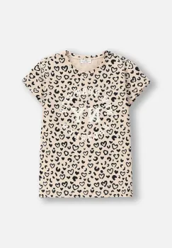 Coccodrillo tricou copii culoarea bej, EVERYDAY GIRL A imagine
