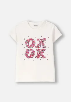 Coccodrillo tricou copii culoarea bej, EVERYDAY GIRL A imagine