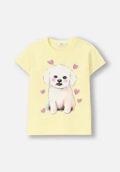 Coccodrillo tricou copii culoarea galben, EVERYDAY GIRL A imagine