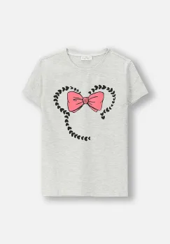 Coccodrillo tricou copii culoarea gri, EVERYDAY GIRL A imagine