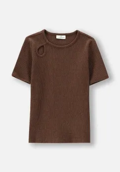 Coccodrillo tricou copii culoarea maro, NOSTALGIC MEADOW GIRL JUNIOR imagine