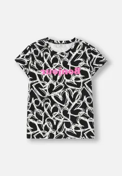Coccodrillo tricou copii culoarea negru, EVERYDAY GIRL A imagine
