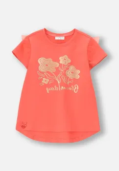 Coccodrillo tricou copii culoarea portocaliu, NOSTALGIC MEADOW GIRL KIDS imagine