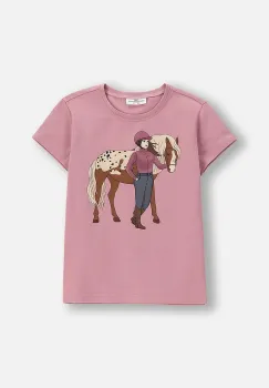 Coccodrillo tricou copii culoarea roz, EVERYDAY GIRL A imagine