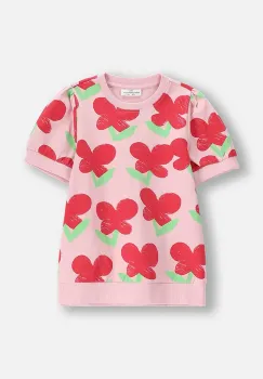 Coccodrillo tricou copii culoarea roz, MAXITROPIC GIRL KIDS imagine