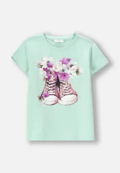 Coccodrillo tricou copii culoarea turcoaz, EVERYDAY GIRL imagine