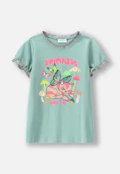 Coccodrillo tricou copii culoarea verde, DREAM DIARIES GIRL KIDS imagine