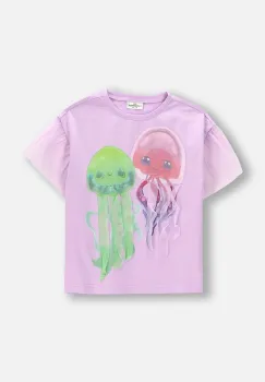 Coccodrillo tricou copii culoarea violet, INSIDE OCEAN GIRL KIDS imagine
