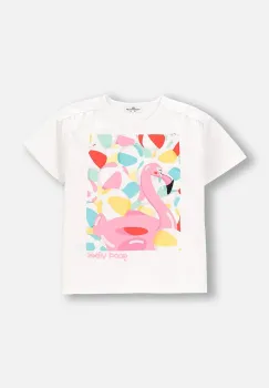 Coccodrillo tricou culoarea alb, HOLIDAY SPLASH GIRL KIDS imagine
