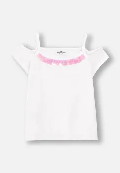 Coccodrillo tricou culoarea alb, INSIDE OCEAN GIRL KIDS imagine