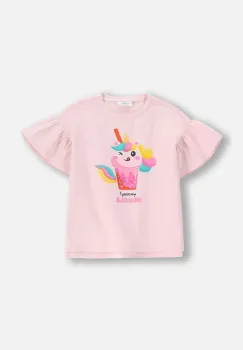 Coccodrillo tricou culoarea roz, HOLIDAY SPLASH GIRL KIDS imagine