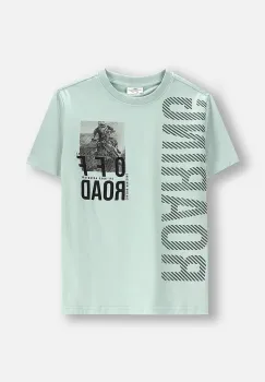 Coccodrillo tricou culoarea turcoaz, WILD SAFARI BOY JUNIOR imagine