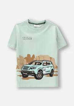 Coccodrillo tricou culoarea turcoaz, WILD SAFARI BOY KIDS imagine