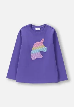 Coccodrillo tricou culoarea violet, cu imprimeu, RAVE GIRL KIDS imagine