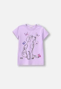 Coccodrillo tricou culoarea violet, EVERYDAY GIRL imagine