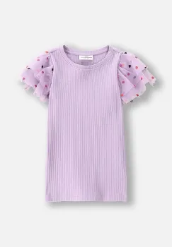 Coccodrillo tricou culoarea violet, REBEL GIRL KIDS imagine